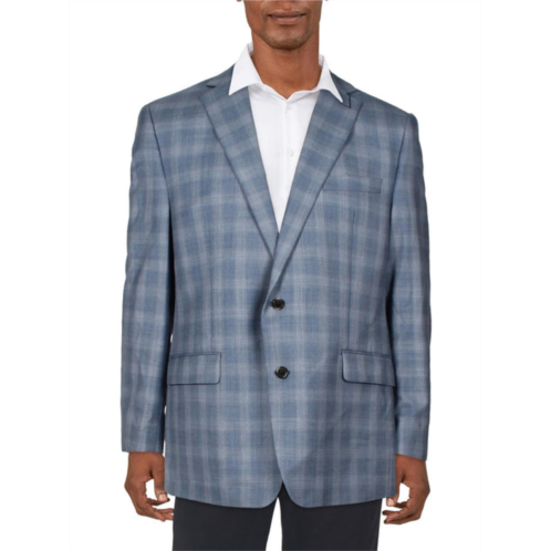 POLO RALPH LAUREN mens wool blend plaid two-button blazer