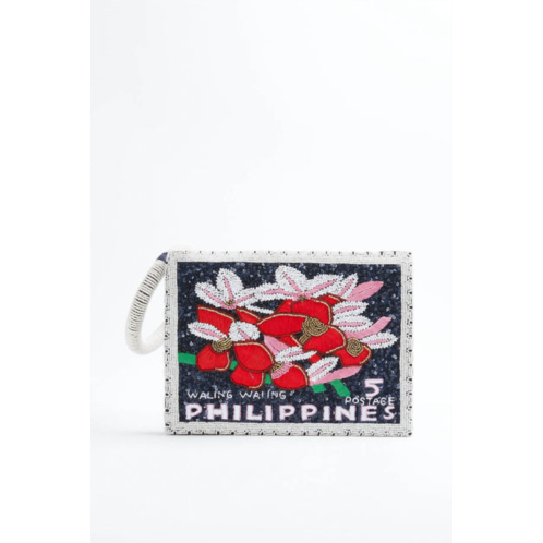 ETHNiQUE filipinas handmade beaded wristlet in blue