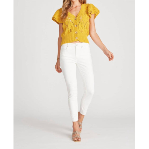 DRIFTWOOD jackie high rise skinny jean in white