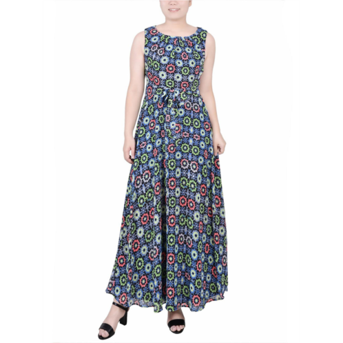 NY Collection petites womens chiffon floral maxi dress