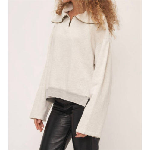 PROJECT SOCIAL T sorento half zip sweatshirt in ivory