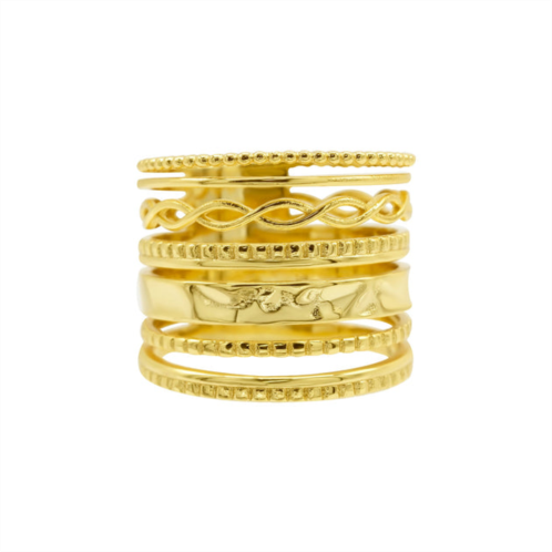 Adornia 14k gold plated multi-band ring