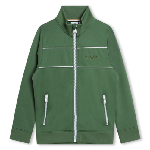 BOSS green logo zip up sweatshirt