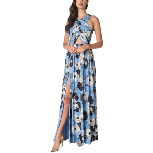 Dress The Population womens knit floral evening dress