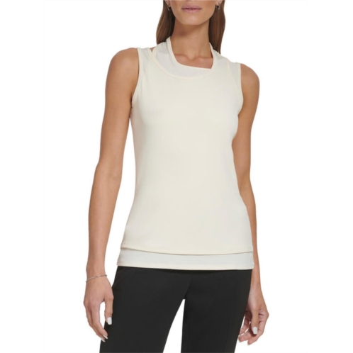 DKNY womens layered sleeveless tank top