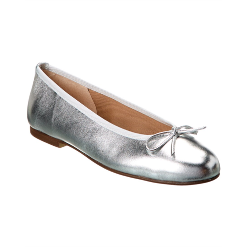 French Sole emerald leather flat