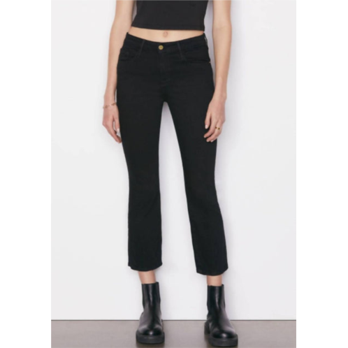 FRAME le crop mini boot jean in film noir