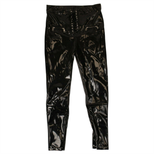 Unravel Project latex lace up pants - black