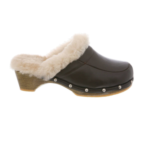 CLOUD NINE ladies monica leather clog in coffee