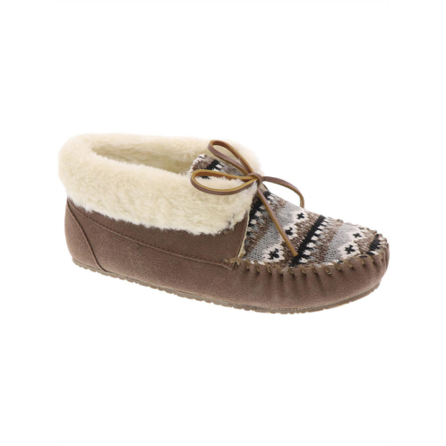 Minnetonka cabin bootie womens bow faux fur lined moccasins