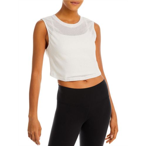 Year of Ours womens mesh muscle crop top