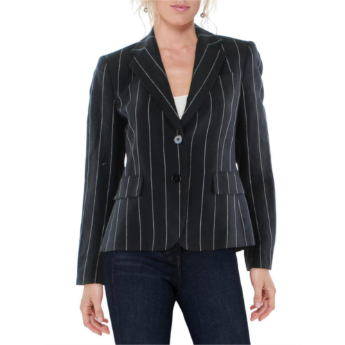 POLO RALPH LAUREN womens pinstripe business two-button blazer