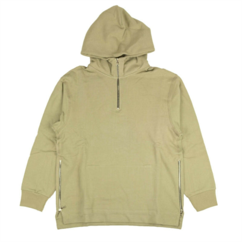 John Elliott 1/2 zip villain hoodie - sand green