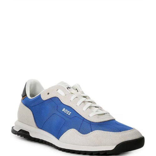 Hugo Boss mens zayn low profile sneakers, open blue