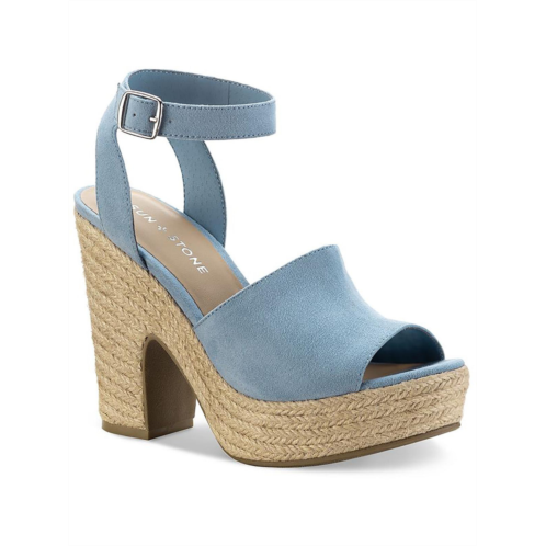 Sun + Stone fey womens microsuede block heel platform sandals