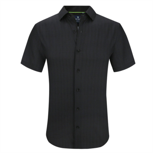 Tom Baine slim fit short sleeve performance stretch button down