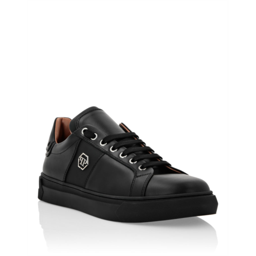 PHILIPP PLEIN leather lo-top sneakers hexagon