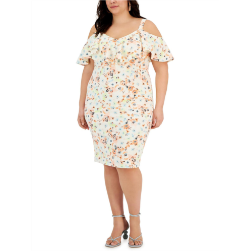 Rachel Rachel Roy plus womens floral print knee-length sheath dress