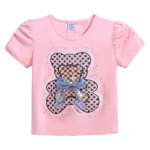 Mimi Tutu pink bear applique t-shirt