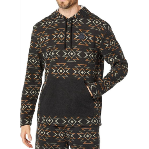 Hurley modern surf poncho long sleeve top in black multi