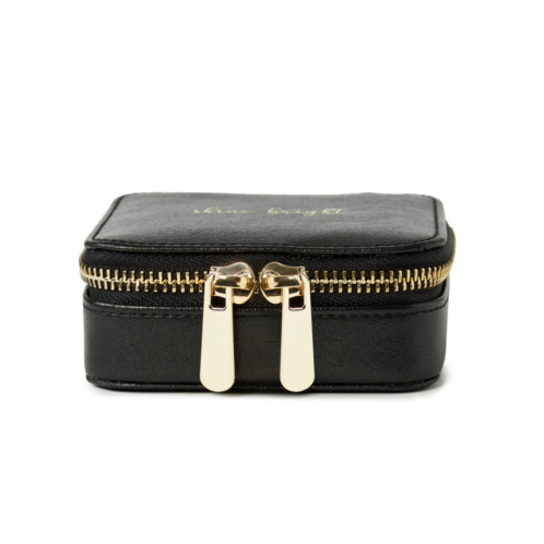 WOLF square zip jewelry case