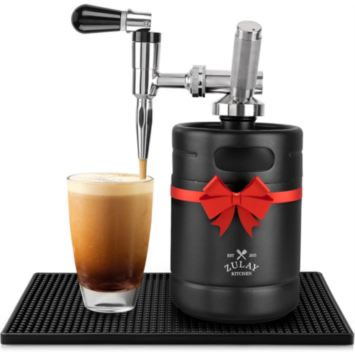 Zulay Kitchen nitro cold brew maker with pressure relieving valve & creamer faucet