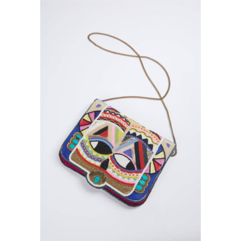 ETHNiQUE sita handmade cross-body clutch bag in multi