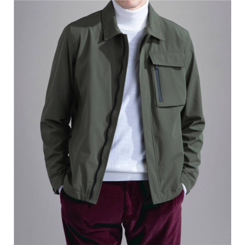 Paul & Shark save the sea re 4x4 stretch typhoon shacket in olive