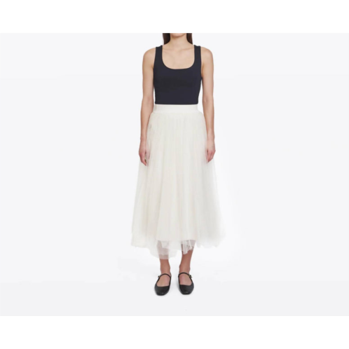 Autumn Cashmere gathered tulle skirt in sand