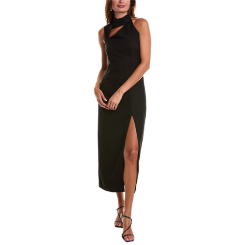 JL LUXE asymmetrical midi dress