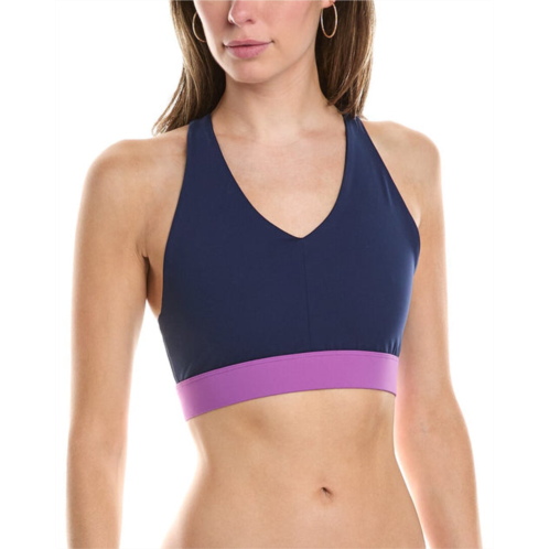 Terez action colorblock v-neck racerback bra