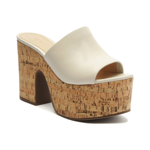 SCHUTZ dalle cutout leather & cork sandal