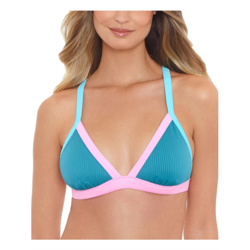 Salt + Cove juniors womens triangle colorblock bikini swim top