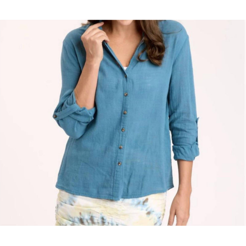 XCVI porter blouse in safe harbor