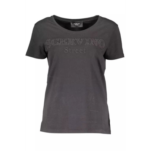 Scervino Street chic embroide logo tee with contrasting womens accents