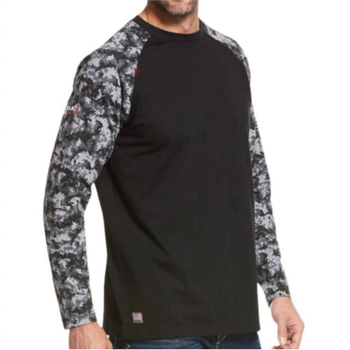 ARIAT baseball t-shirt - plus in black digi camo