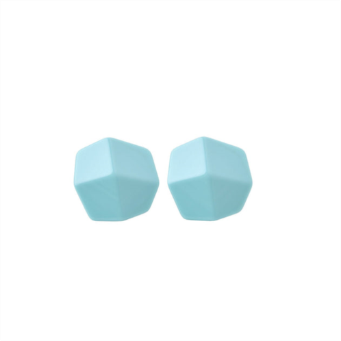 MACHETE mini sculpture studs in light blue