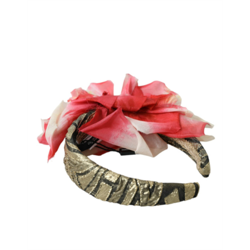 Dolce & Gabbana multi floral applique silk women headband womens diadem