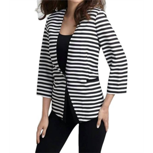 ANGEL striped blazer in black/white