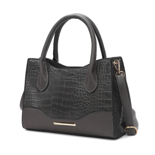 MKF Collection By Mia K. gili crocodile embossed vegan leather womens tote handbag by mia k.