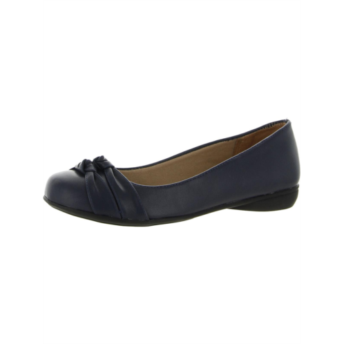 LifeStride anika womens faux leather knot front ballet flats