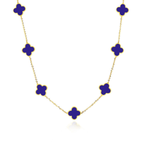 The Lovery small lapis clover necklace