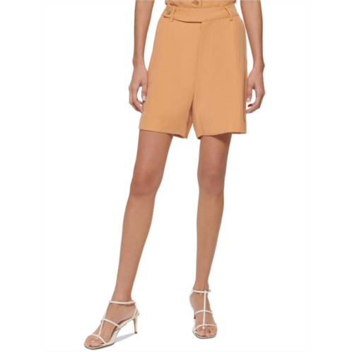 DKNY womens high rise mini high-waist shorts