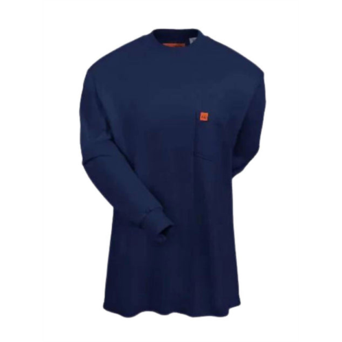 Wrangler mens riggs workwear fire resistant henley top in navy