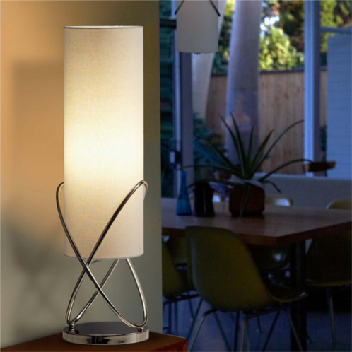 Nova of California internal 27 table lamp in chrome with dimmer switch