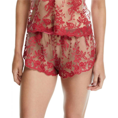 Cosabella rosie velvet tap short in mystic red