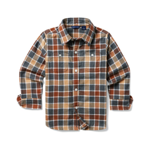 Janie and Jack tartan flannel shirt