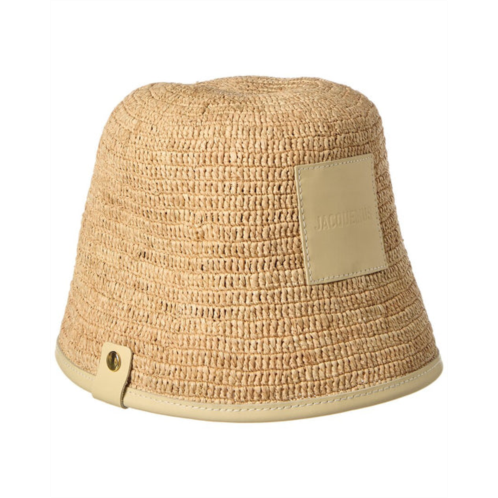 Jacquemus le bob soli raffia bucket hat