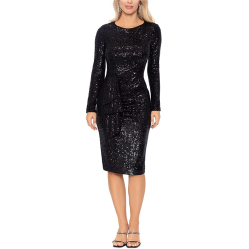 Xscape womens sequined midi cocktail and party dress