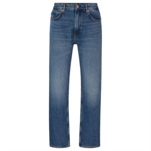 HUGO regular-fit jeans in blue stonewashed denim